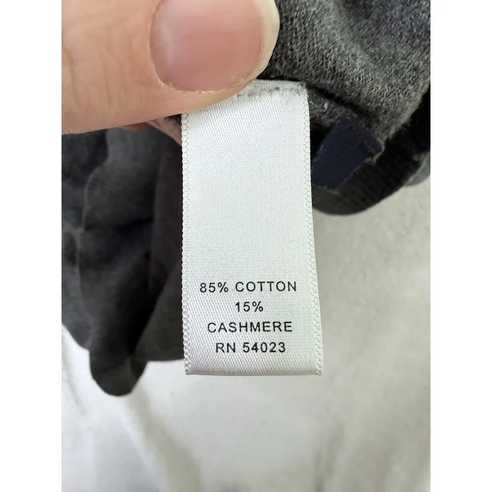 Banana Republic Mens Large Gray V-Neck‎ Long Sleeve Cotton Cashmere Sweater VTG